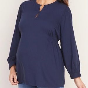 Old Navy Maternity Smocked-Shoulder Swing Blouse